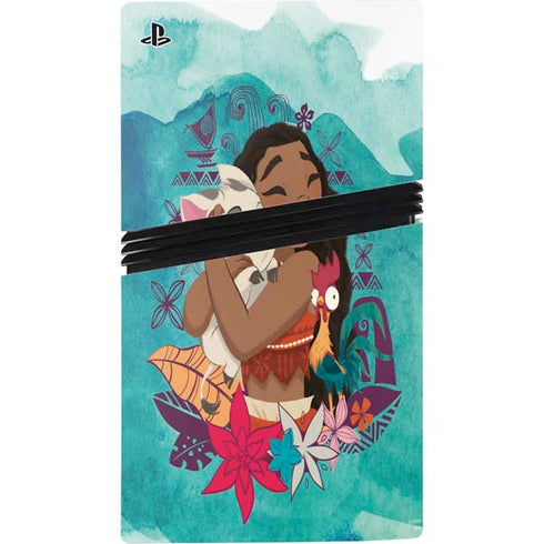 Disney Princess Moana with Pua and Heihei PS5 Pro Disk Bundle Skin