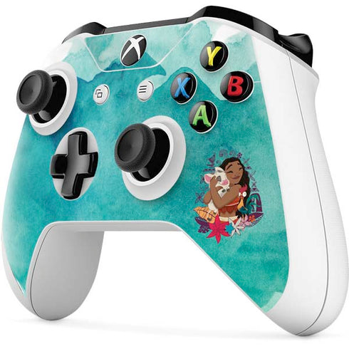 Disney Princess Moana with Pua and Heihei Xbox One X Controller Skin