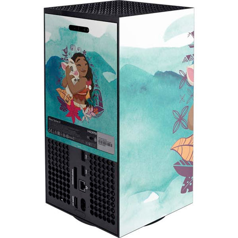 Disney Princess Moana with Pua and Heihei Xbox Series X Console Skin