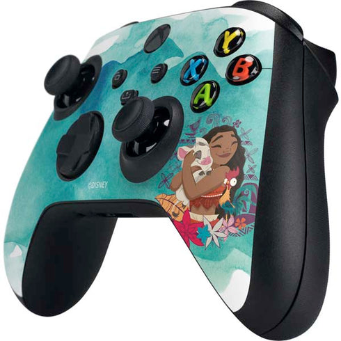 Disney Princess Moana with Pua and Heihei Xbox Series X Controller Skin
