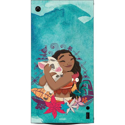 Disney Princess Moana with Pua and Heihei XBox Series X Digital Edition Console Skin