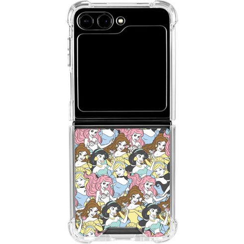 Disney Princess Disney Princesses Pattern Galaxy Z Flip6 Clear Case