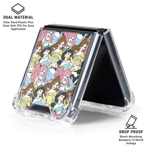 Disney Princess Disney Princesses Pattern Galaxy Z Flip6 Clear Case