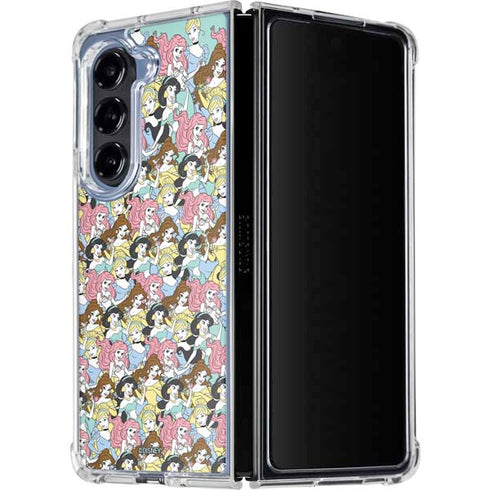 Disney Princess Disney Princesses Pattern Galaxy Z Fold5 5G Clear Case