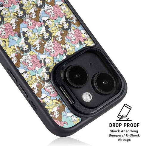 Disney Princess Disney Princesses Pattern iPhone 15 Plus Kickstand Case