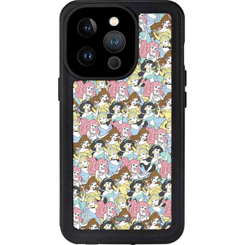 Disney Princess Disney Princesses Pattern iPhone 15 Pro Waterproof Case