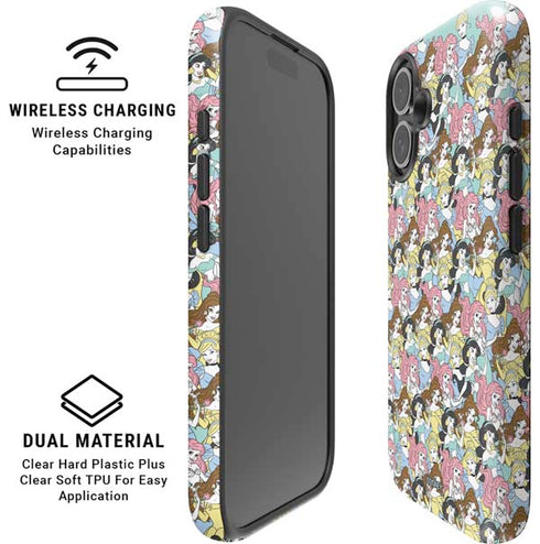 Disney Princess Disney Princesses Pattern iPhone 16 Plus Magsafe Impact Case