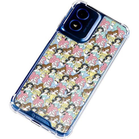 Disney Princess Disney Princesses Pattern Moto G Play 4G (2024) Clear Case