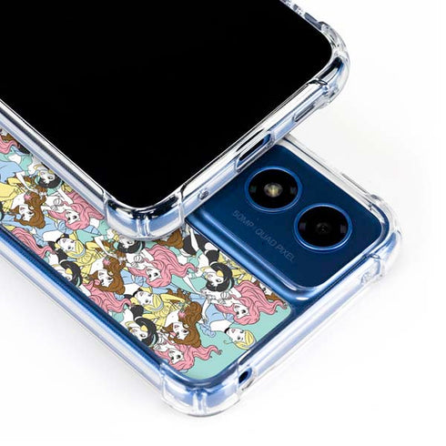 Disney Princess Disney Princesses Pattern Moto G Play 4G (2024) Clear Case