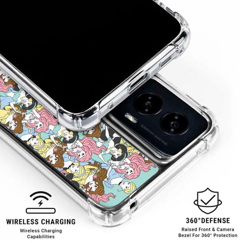 Disney Princess Disney Princesses Pattern Moto G Power 5G (2024) Clear Case