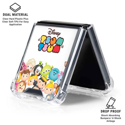 Disney Tsum Tsum Art Galaxy Z Flip6 Clear Case