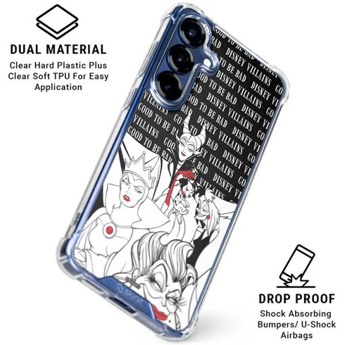 Disney Villains Characters Art Galaxy S25 Plus Clear Case