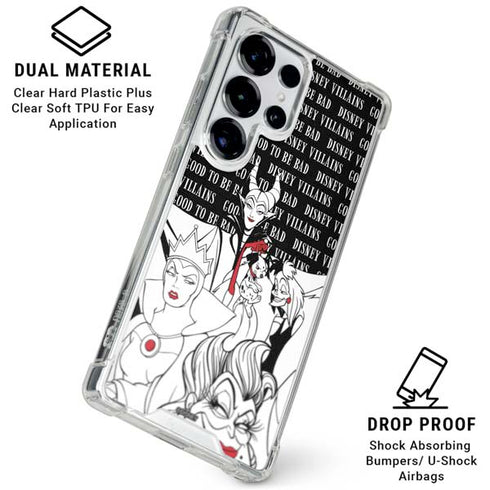 Disney Villains Characters Art Galaxy S25 Ultra Clear Case