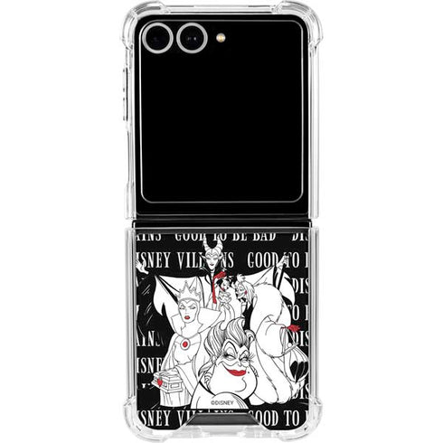 Disney Villains Characters Art Galaxy Z Flip7 Clear Case