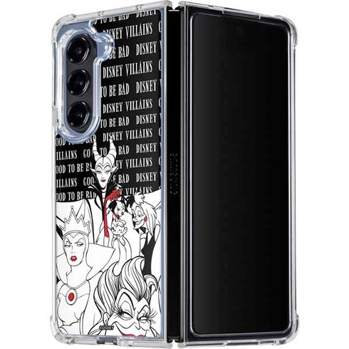 Disney Villains Characters Art Galaxy Z Fold5 5G Clear Case