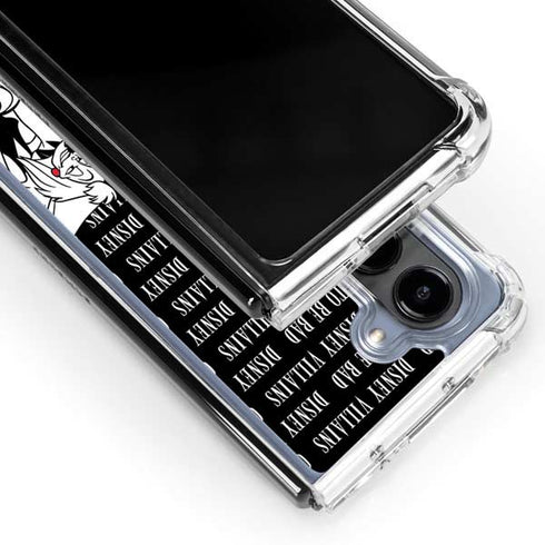 Disney Villains Characters Art Galaxy Z Fold5 5G Clear Case