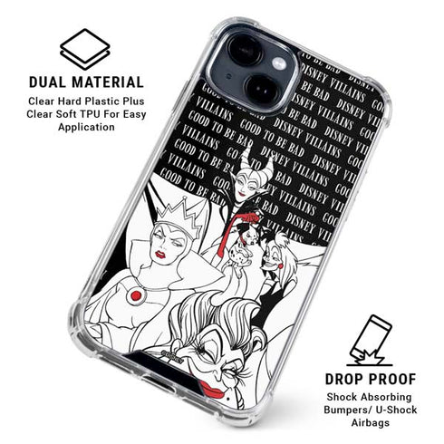 Disney Villains Characters Art iPhone 15 Clear Case