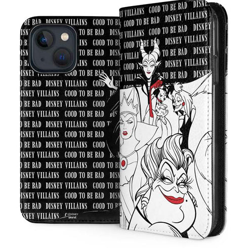 Disney Villains Characters Art iPhone 15 Plus Folio Case