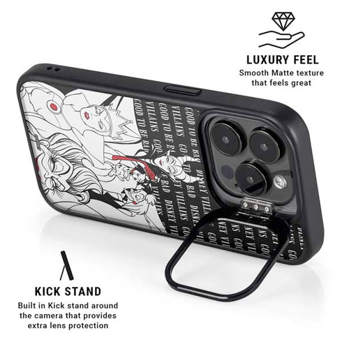 Disney Villains Characters Art iPhone 15 Pro Kickstand Case