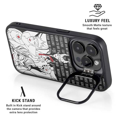 Disney Villains Characters Art iPhone 15 Pro Max Kickstand Case