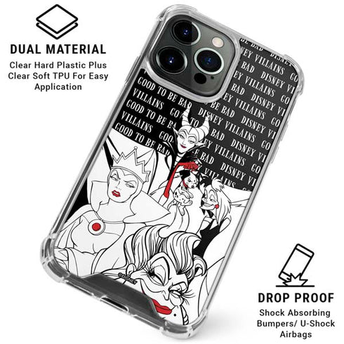 Disney Villains Characters Art iPhone 16 Pro Max Clear Case