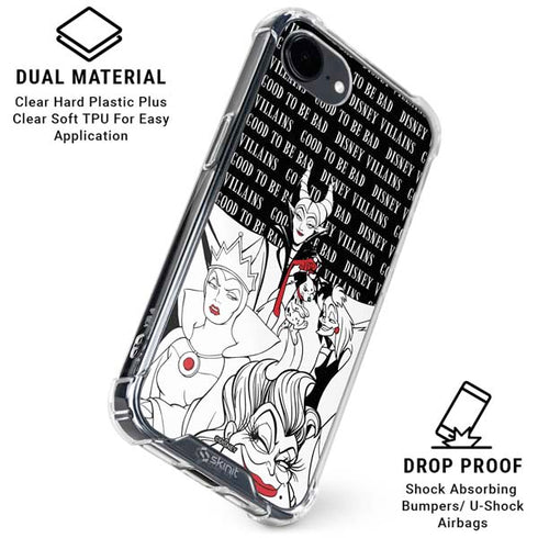 Disney Villains Characters Art iPhone 16e Clear Case