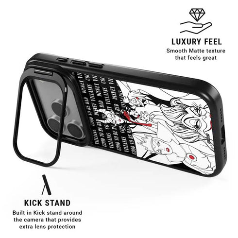 Disney Villains Characters Art iPhone 17 Pro Max Kickstand Case