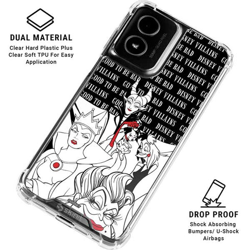 Disney Villains Characters Art Moto G Power 5G (2024) Clear Case