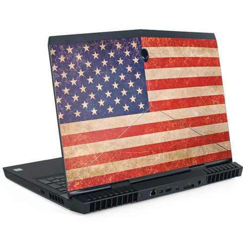Distressed American Flag Dell Alienware Skin
