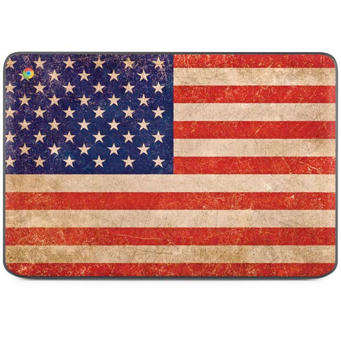 Distressed American Flag HP Chromebook Skin