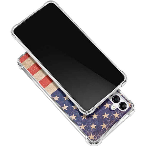 Distressed American Flag Galaxy A16 5G Clear Case