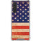 Distressed American Flag Galaxy A17 Clear Case