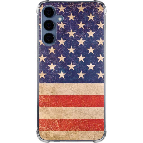Distressed American Flag Galaxy A55 5G Clear Case