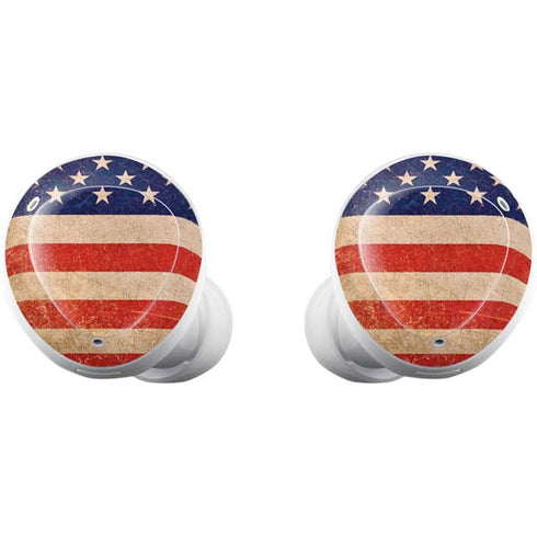 Distressed American Flag Galaxy Buds Plus Skin