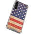 Distressed American Flag Galaxy S24 FE Clear Case