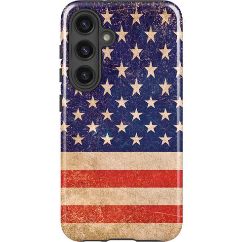 Distressed American Flag Galaxy S25 Impact Case