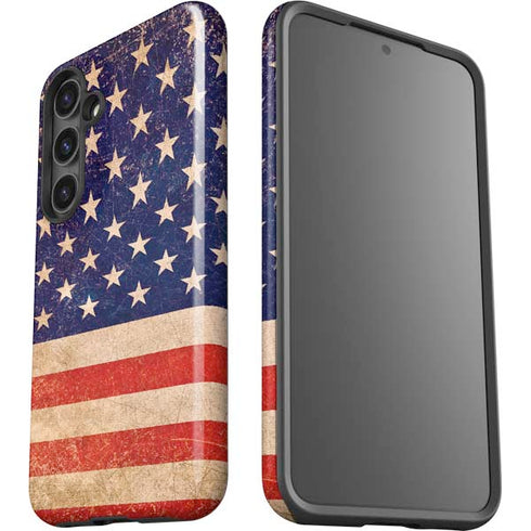 Distressed American Flag Galaxy S25 Impact Case