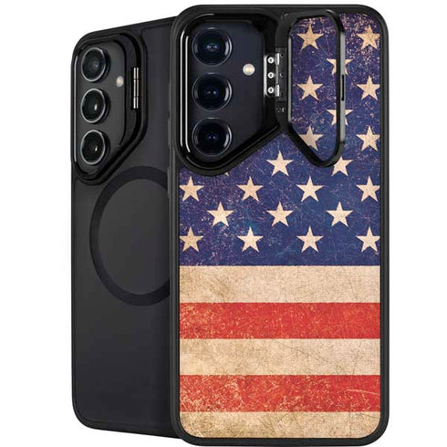 Distressed American Flag Galaxy S24 Plus Kickstand Case