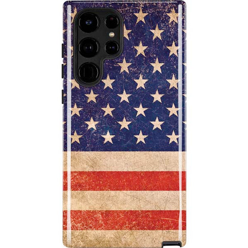 Distressed American Flag Galaxy Cases