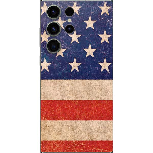 Distressed American Flag Galaxy S25 Ultra Skin