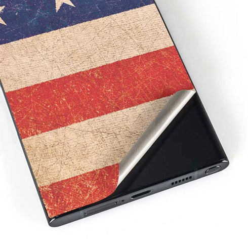 Distressed American Flag Galaxy S24 Ultra Skin