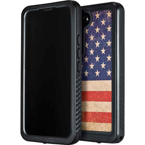 Distressed American Flag Galaxy S24 Waterproof Case