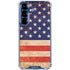 Distressed American Flag Galaxy S25 Clear Case