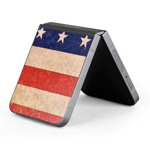 Distressed American Flag Galaxy Z Flip6 Skin