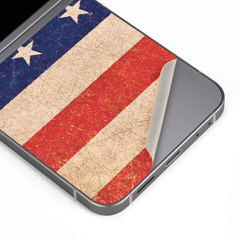 Distressed American Flag Galaxy Z Flip6 Skin
