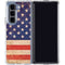Distressed American Flag Galaxy Z Fold5 5G Clear Case