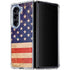 Distressed American Flag Galaxy Z Fold5 5G Clear Case