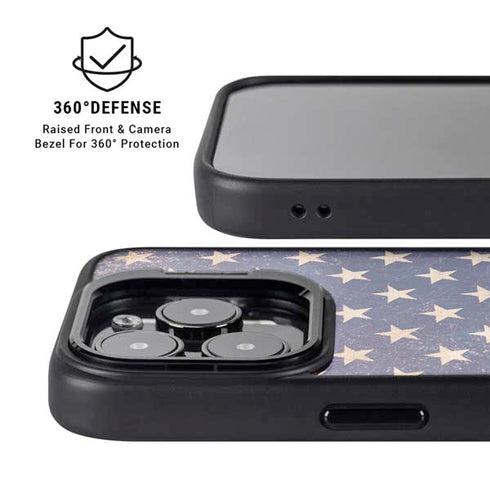 Distressed American Flag iPhone 13 Pro Kickstand Case