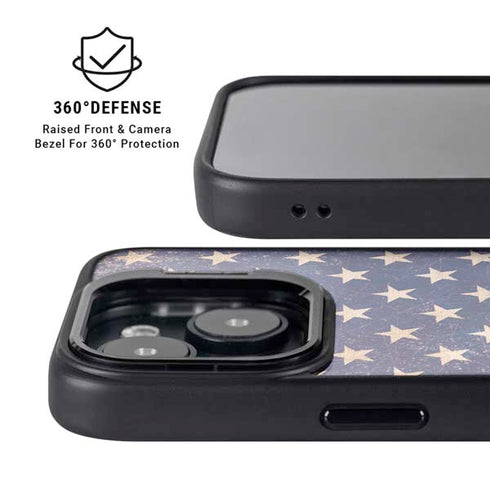 Distressed American Flag iPhone 14 Kickstand Case
