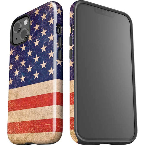 Distressed American Flag iPhone 15 Impact Case